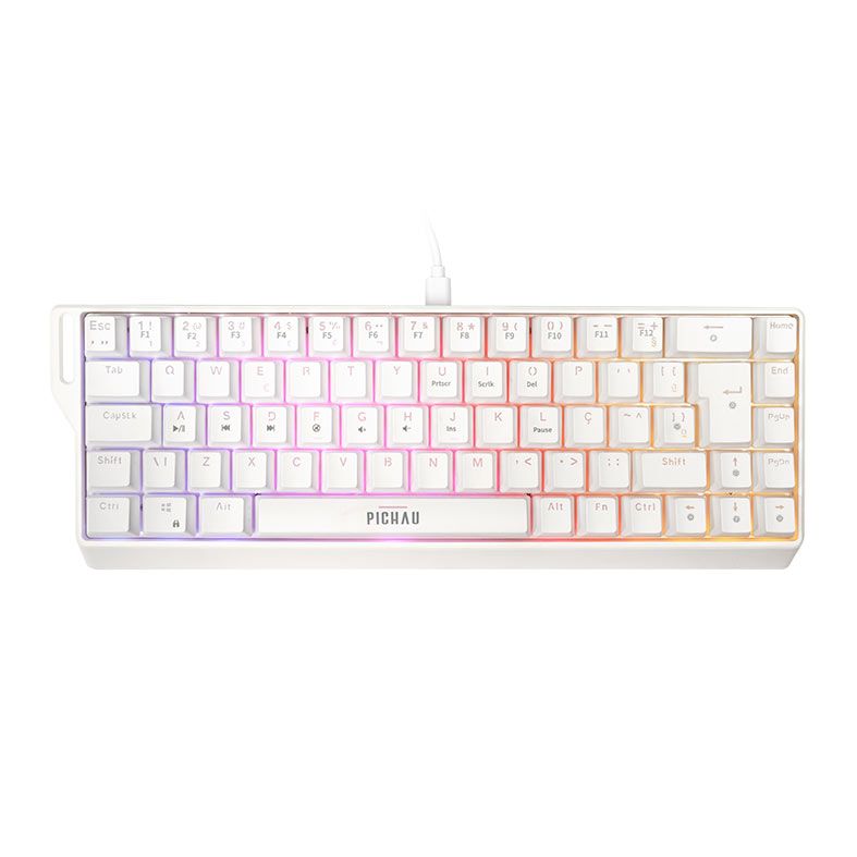 Teclado Magnetico Pichau Virgo Pro, ARGB, Switch Vermelho, Branco, PG-VRGP-WH01