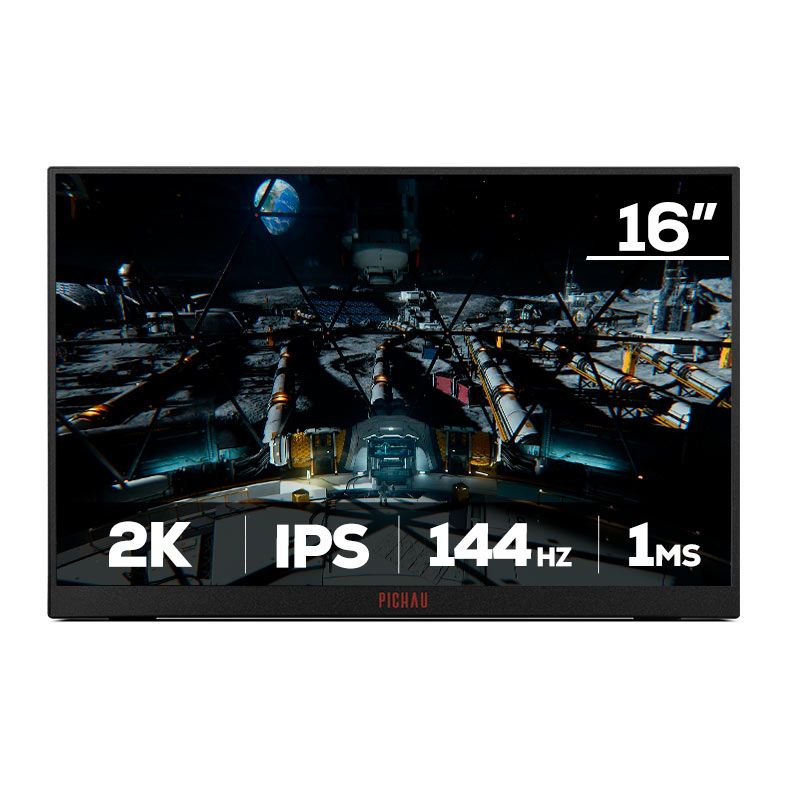Monitor Portatil Gamer Pichau Verse V2, 16 Pol, IPS, 2K, 1ms, 144Hz, Mini HDMI, PG-VRSV2-BL01