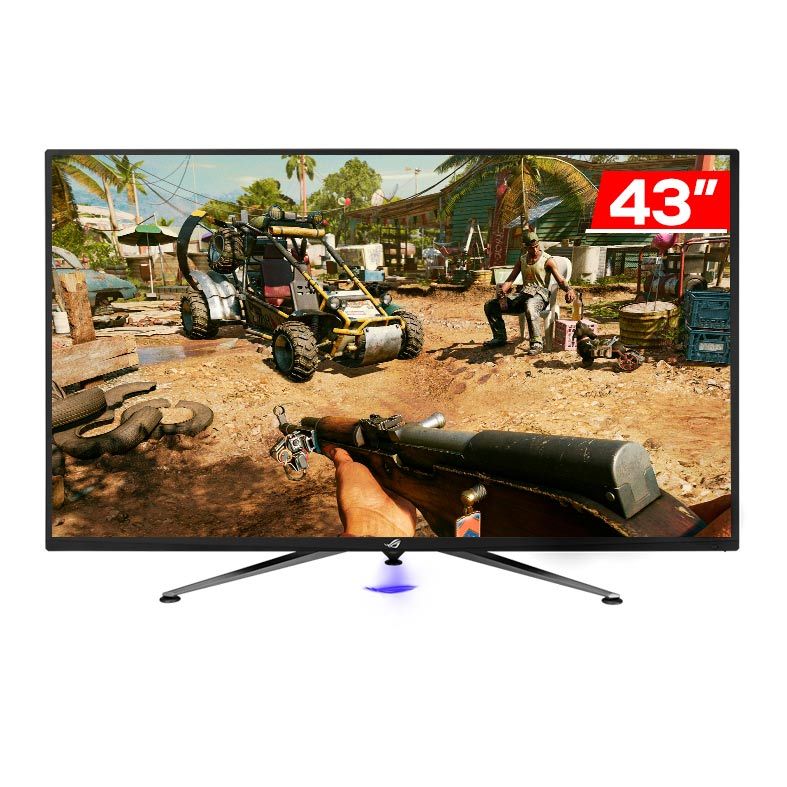 Monitor Gamer Asus ROG Swift PG43UQ, 43 Pol, VA, 4K UHD, 1ms, 144Hz, G-SYNC Compativel, HDMI/DP, PG43UQ