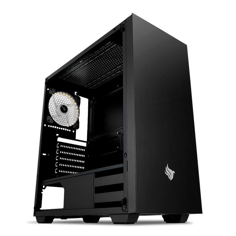 Gabinete Gamer Pichau Dragoon LED Branco, Lateral Vidro Temperado, PGD-01WHITE