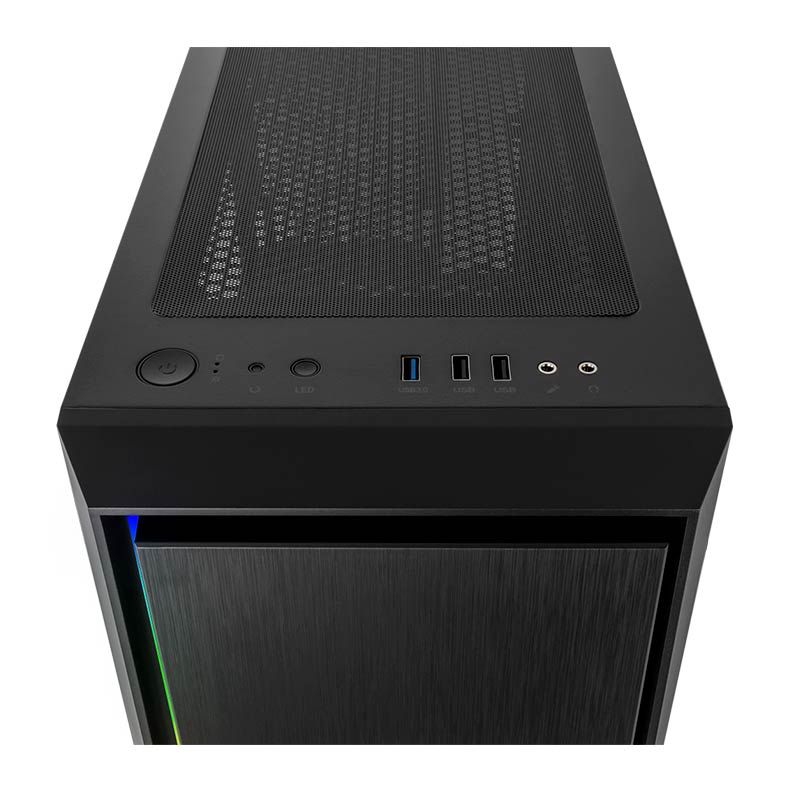 Gabinete Gamer Pichau Dragoon R LED RGB Lateral em Vidro Temp, PGDR-01-RGB