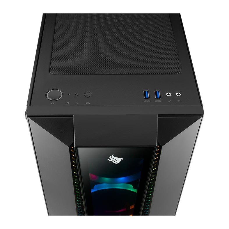 Gabinete Gamer Pichau Frillback X RGB Lateral Vidro, PGF-X01