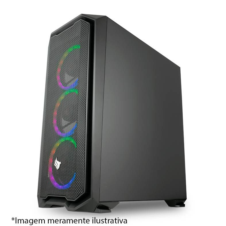 Gabinete Gamer Pichau Gadit Lateral em Vidro Temp, PGG-01R