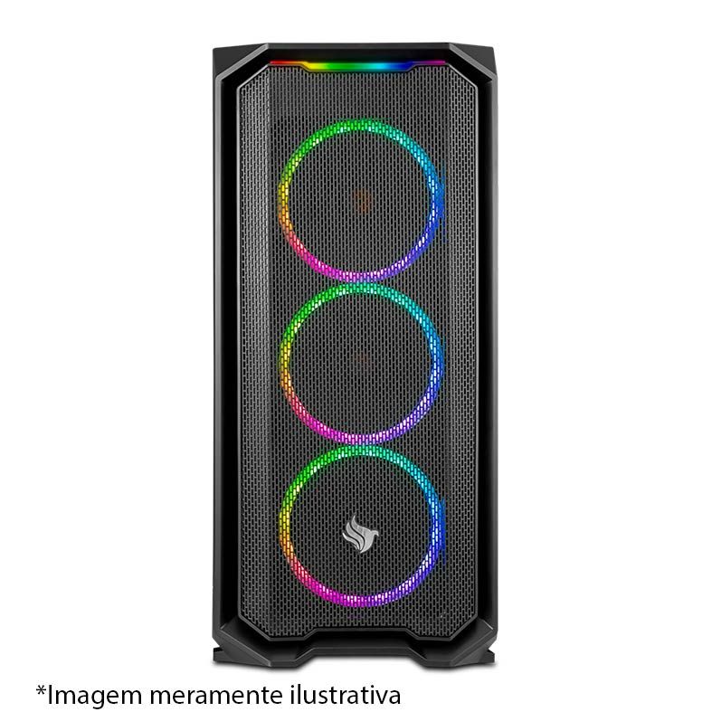 Gabinete Gamer Pichau Gadit Lateral em Vidro Temp, PGG-01R