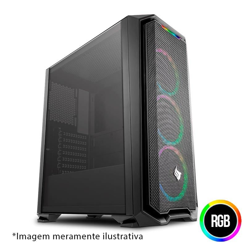 Gabinete Gamer Pichau Gadit Lateral em Vidro Temp, PGG-01R