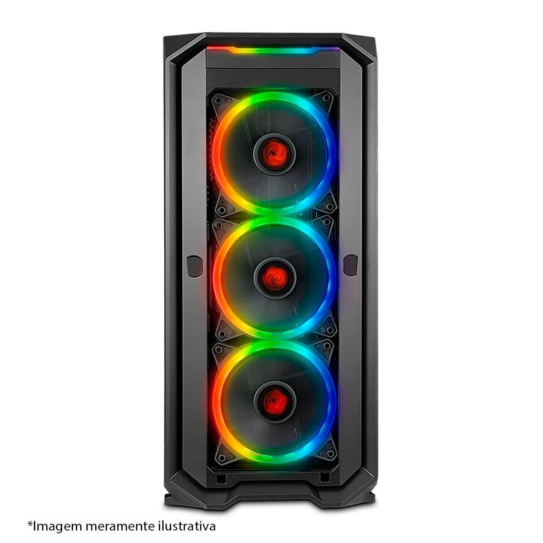 Gabinete Gamer Pichau Gadit X RTB Lateral Vidro LED RGB, PGG-XC1