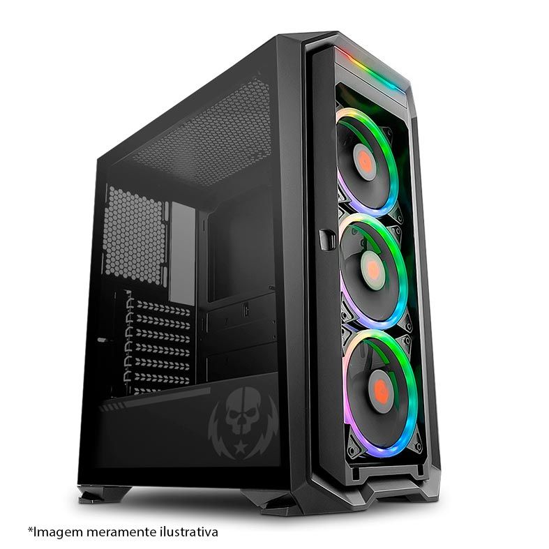 Gabinete Gamer Pichau Gadit X RTB Lateral Vidro LED RGB, PGG-XC1