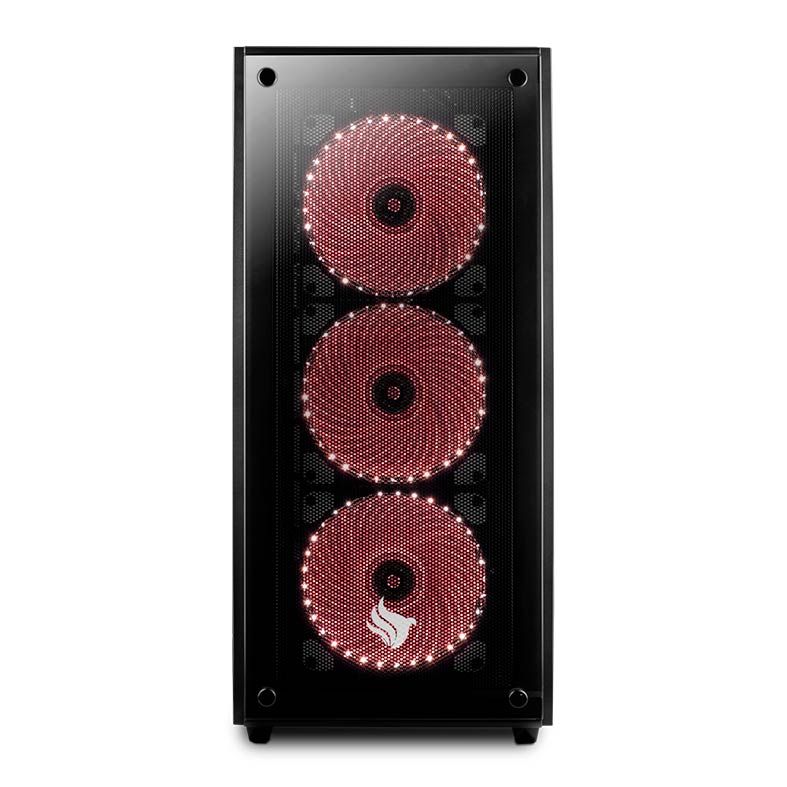 Gabinete Gamer Pichau Kazan Led Vermelho Lateral/Frontal Vidro Temp, PGKZ-01RED