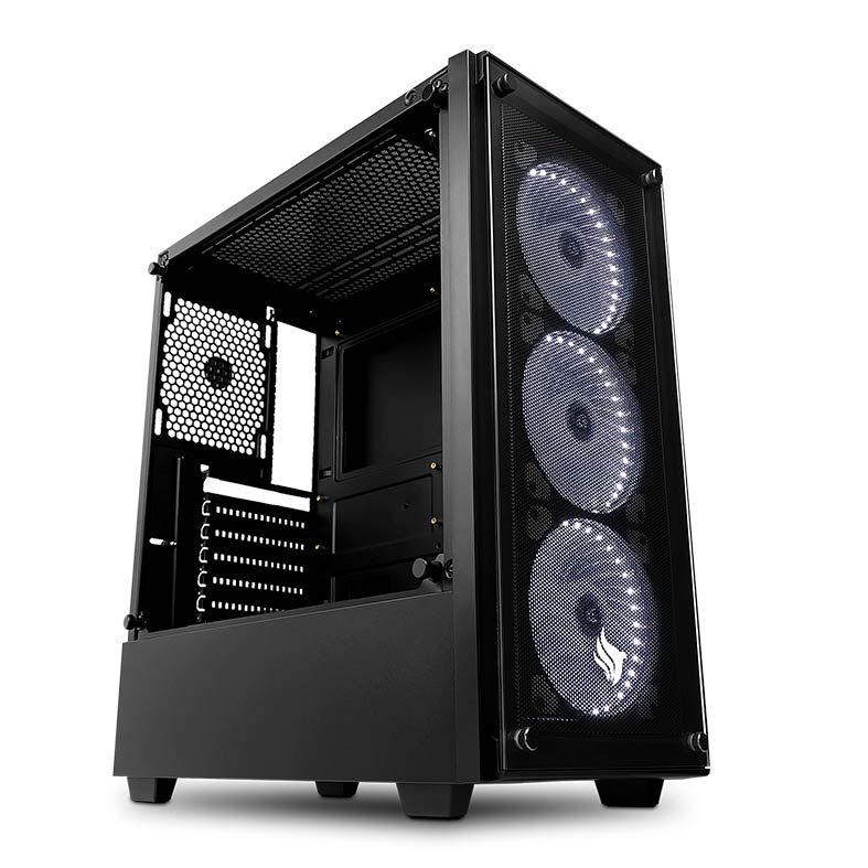 Gabinete Gamer Pichau Kazan Led Branco Lateral/Frontal Vidro Temp, PGKZ-01WHITE