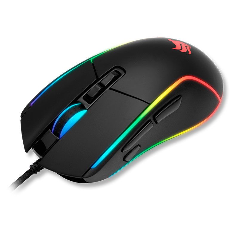 Mouse Gamer Pichau P301 RGB 4000DPI Preto, PGM-P301-RGB