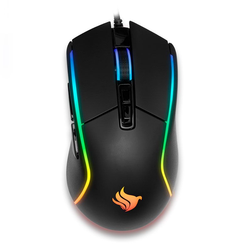 Mouse Gamer Pichau P301 RGB 4000DPI Preto, PGM-P301-RGB