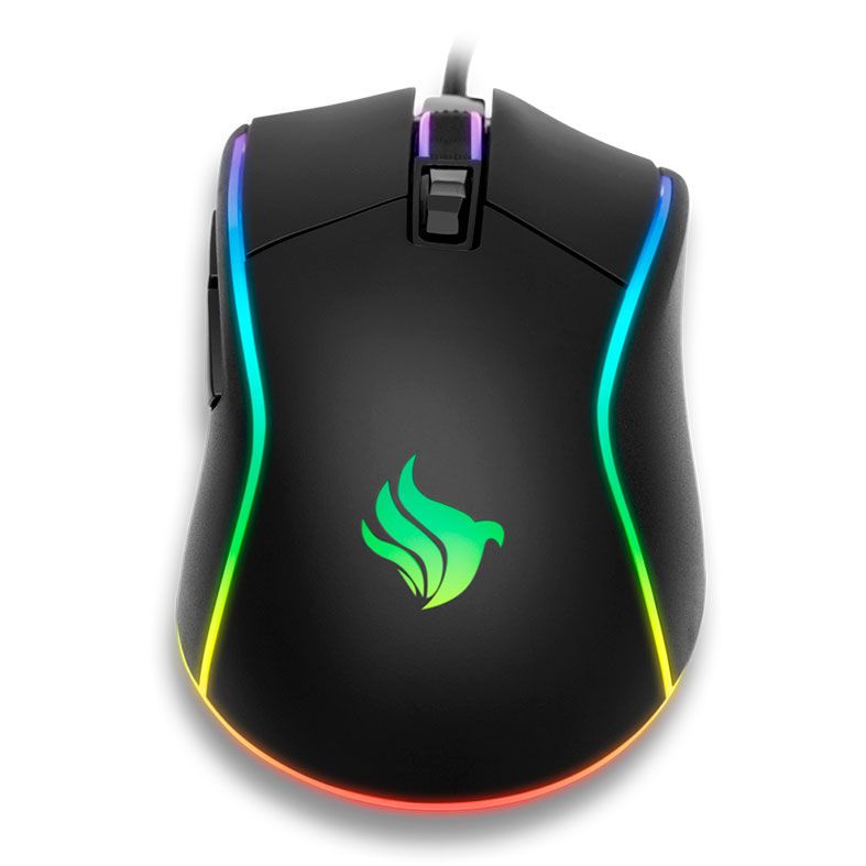 Mouse Gamer Pichau P301 RGB 4000DPI Preto, PGM-P301-RGB