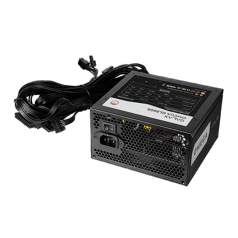 Fonte Galax Omega GL500S, 500W, Cybenetics Bronze, Preto, PGO50BOTNATB0
