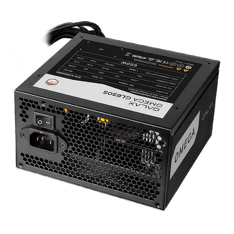 Fonte Galax Omega GL650S, 650W, Cybenetics Bronze, Preto, PGO65BOTNATB0