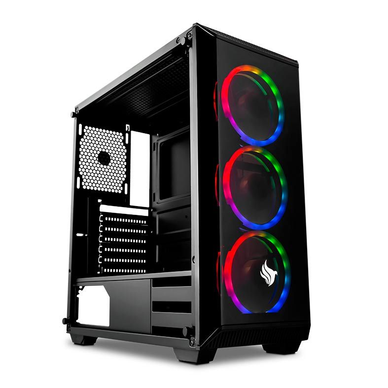 Gabinete Gamer Pichau Rostock LED RGB, Lateral Vidro Temperado, PGR-01RGB