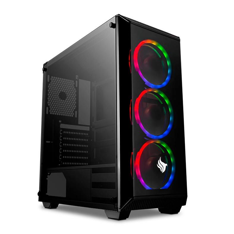 Gabinete Gamer Pichau Rostock LED RGB, Lateral Vidro Temperado, PGR-01RGB