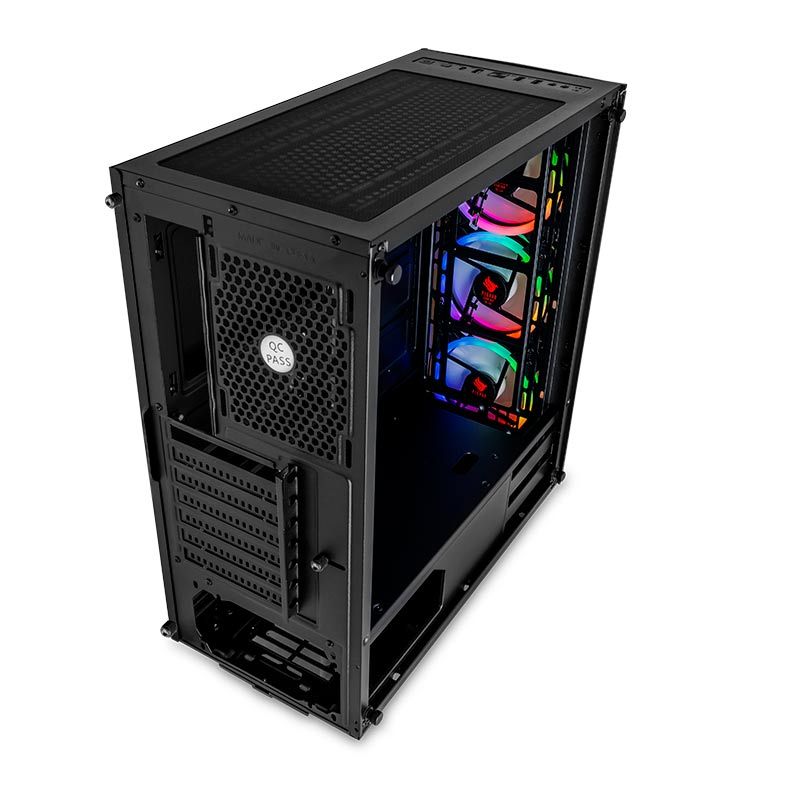 Gabinete Gamer Pichau Rostock LED RGB, Lateral Vidro Temperado, PGR-01RGB