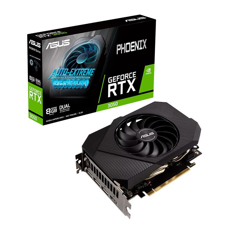 Placa de Video Asus GeForce RTX 3050 Phoenix , 8GB, GDDR6, 128-bit, PH-RTX3050-8G
