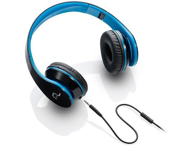 Fone De Ouvido Multi Com Microfone Para Celular Preto Azul P2, PH113