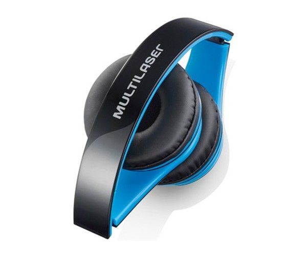 Fone De Ouvido Multi Com Microfone Para Celular Preto Azul P2, PH113