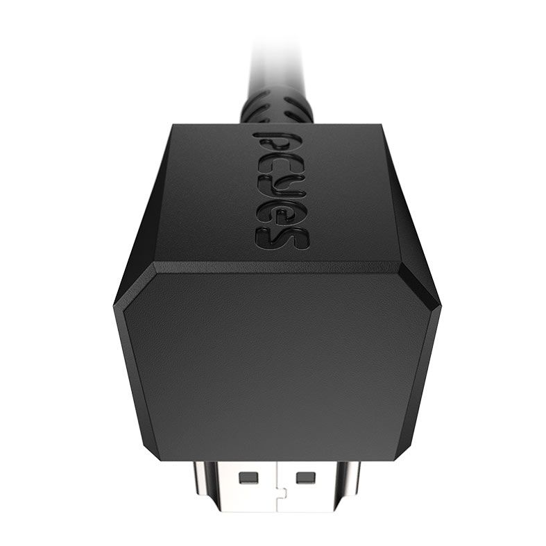 Cabo HDMI PCYes, Conector 90 Graus Vertical, 2m, Preto, PH20-2V-B