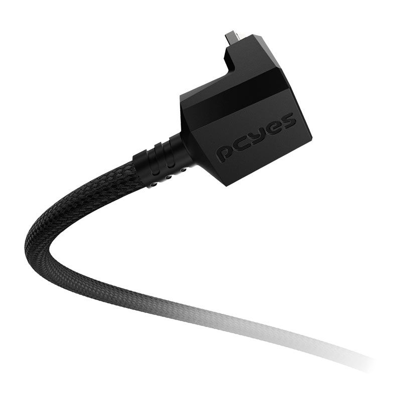 Cabo HDMI PCYes, Conector 90 Graus Vertical, Nylon, 3m, Preto, PH21-3VNP
