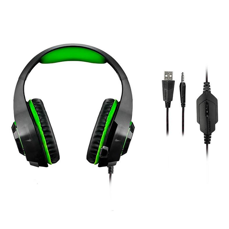 Headset Gamer Multi Warrior Rama XONE/PS4/PC Preto/Verde, PH299