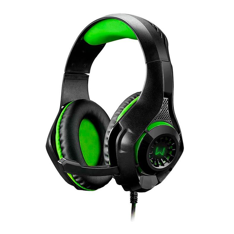 Headset Gamer Multi Warrior Rama XONE/PS4/PC Preto/Verde, PH299