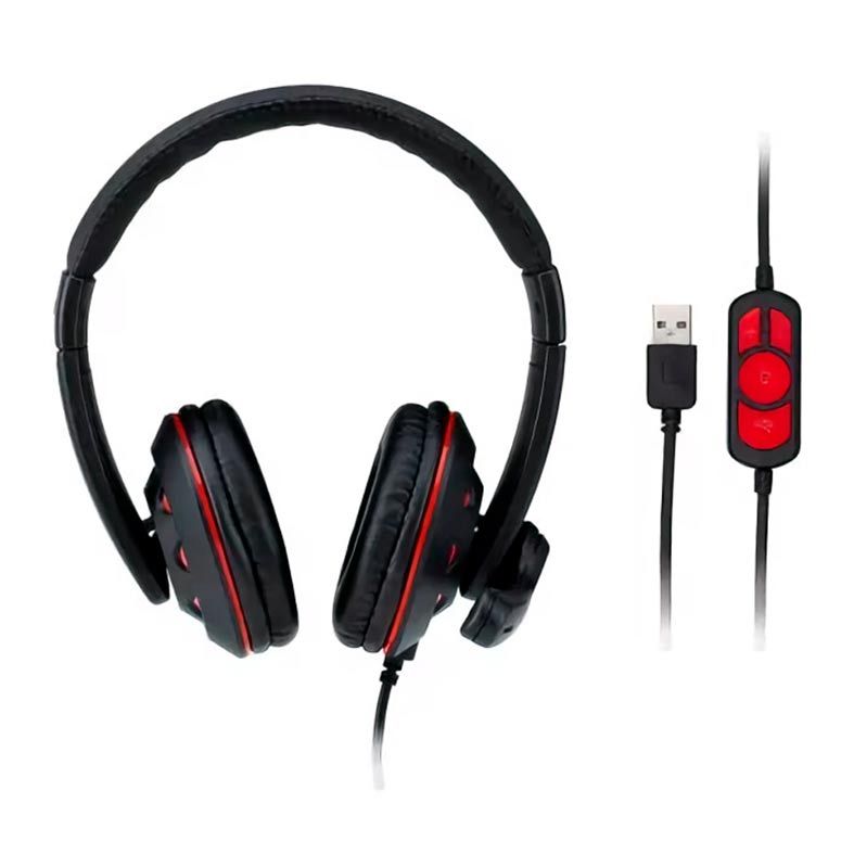 Headset Gamer Multi Preto/Vermelho, PH334