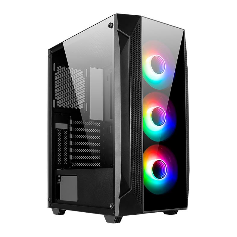 Gabinete Gamer Alseye Phantom, Mid-Tower, Lateral de Vidro, Preto, PHANTOM1.0-BK