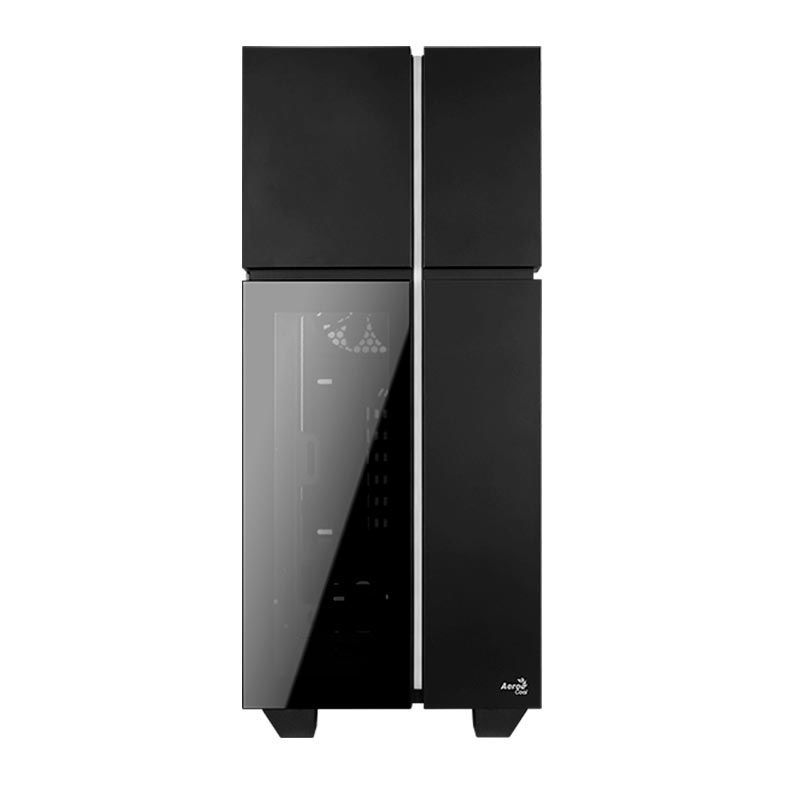 Gabinete AeroCool Playa RGB Preto Lateral/Frontal Vidro, PLAYA-G-BK-V1