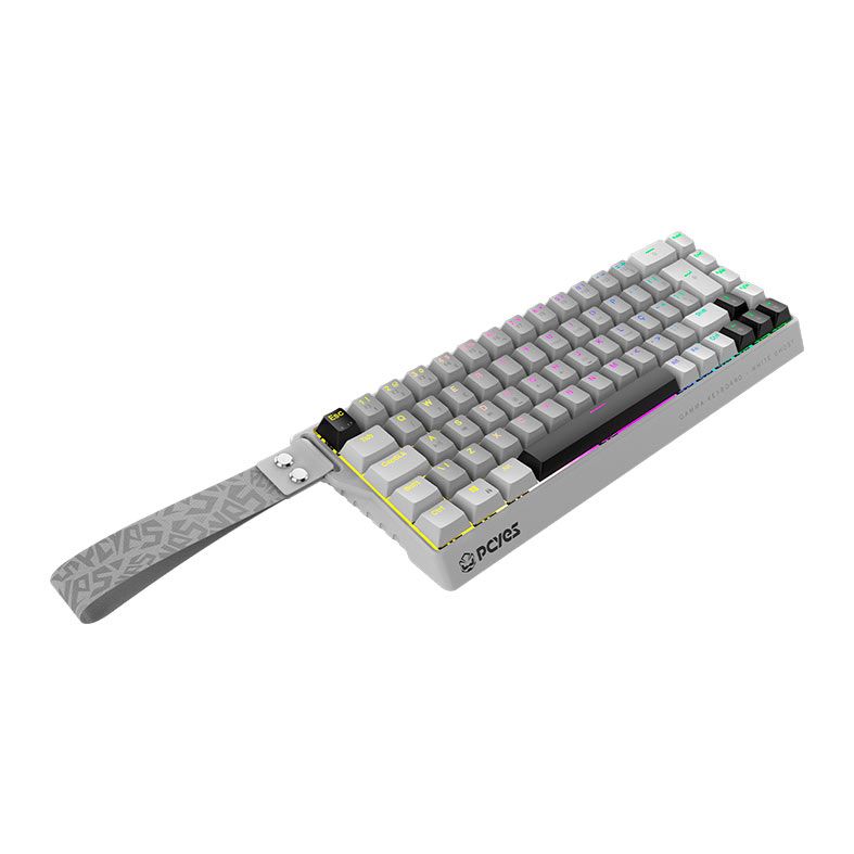 Teclado Magnetico Pcyes Gamma White Ghost, RGB, Switch Rapid Trigger, Branco, PMGMWG-317933