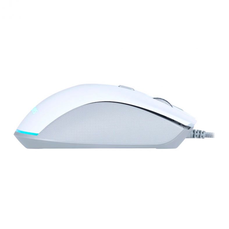 Mouse Gamer Pcyes Zyron, RGB, 7 Botoes, 12800DPI, Branco, PMGZRGBW