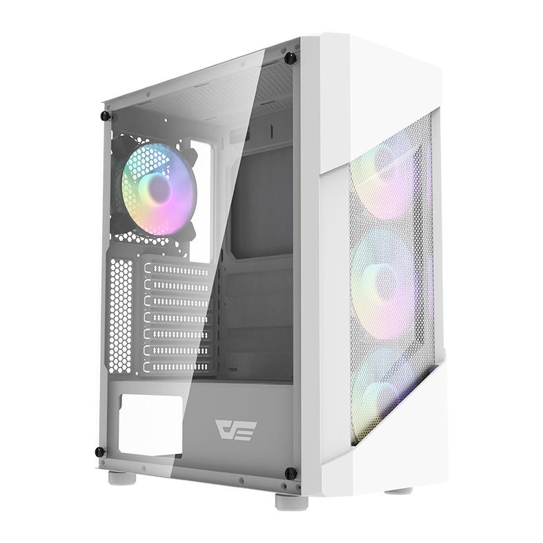 Gabinete Gamer Aigo DarkFlash Pollux, Mid-Tower, Lateral Vidro, Branco, POLLUX-WH