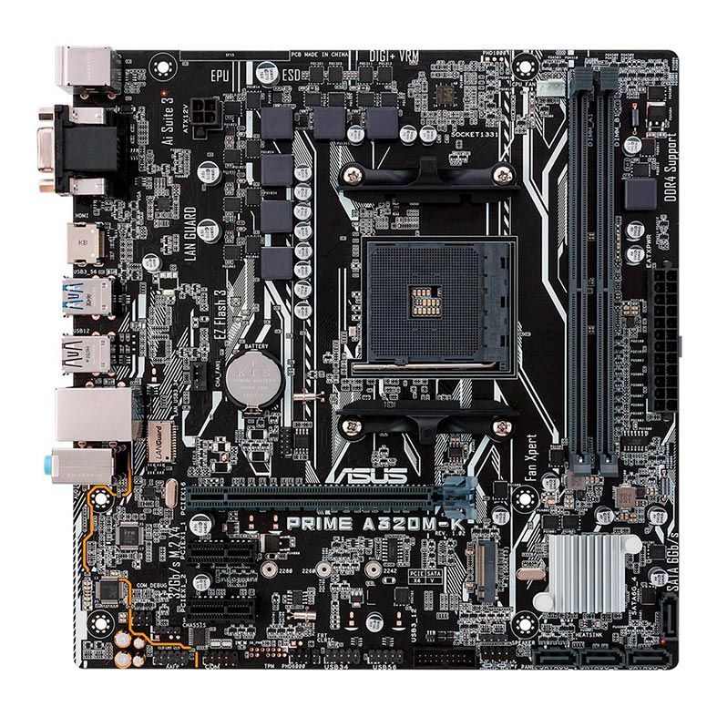 Placa Mae Asus Prime A320M-K/BR DDR4 Socket AM4 Chipset AMD A320