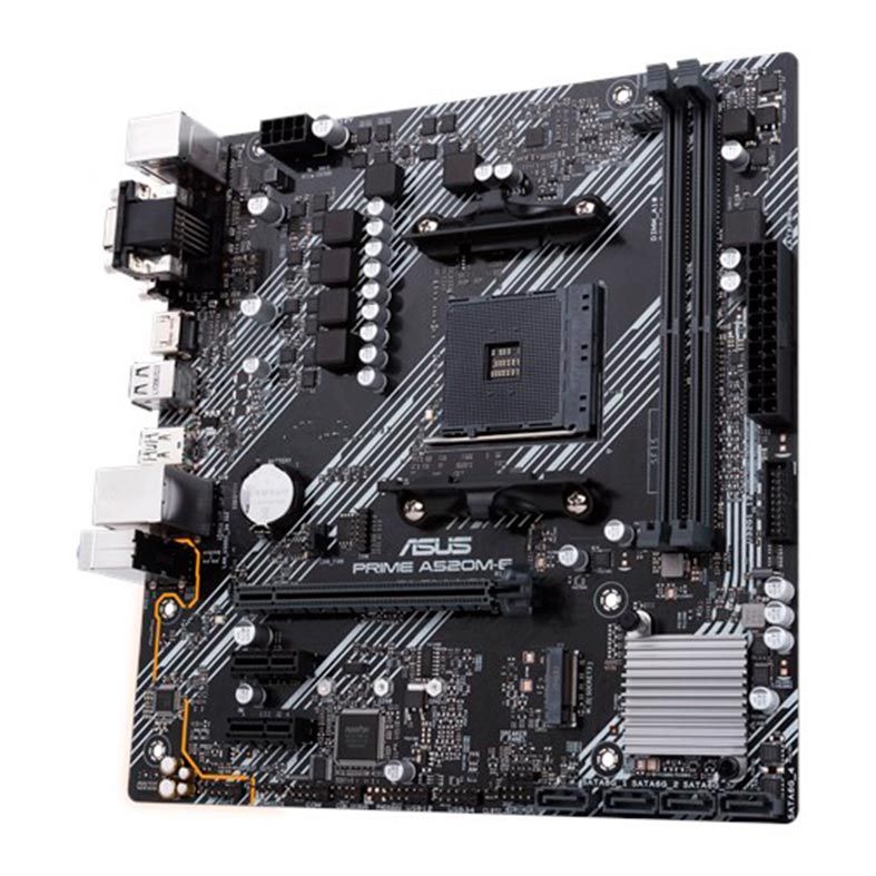Placa Mae Asus PRIME A520M-E DDR4 Socket AM4 Chipset AMD, PRIME A520M-E