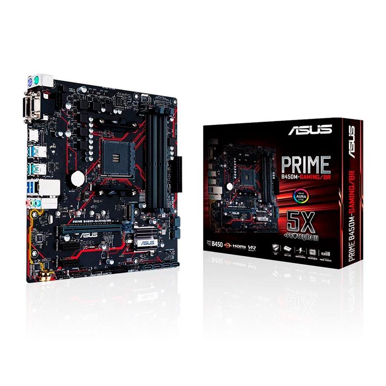 Placa Mae Asus Prime B450M-GAMING/BR DDR4 Socket AM4 Chipset AMD B450