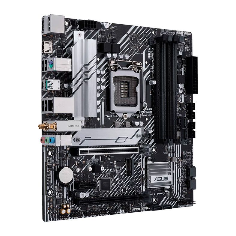 Placa Mae Asus Prime B560M-A AC, Wifi, DDR4, LGA 1200, M-ATX, Chipset Intel B560, PRIME-B560M-A-AC-SI