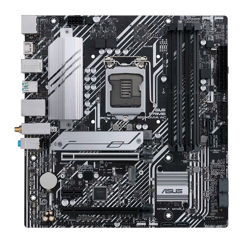 Placa Mae Asus Prime B560M-A AC, Wifi, DDR4, LGA 1200, M-ATX, Chipset Intel B560, PRIME-B560M-A-AC-SI