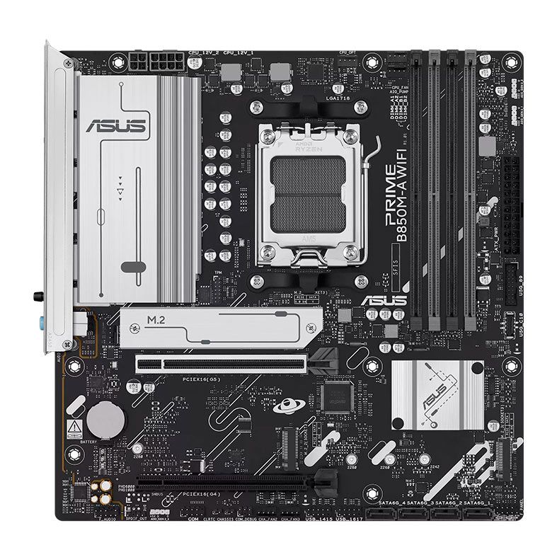 Placa Mae Asus Prime B850M-A WIFI, DDR5, Socket AMD AM5, M-ATX, Chipset AMD B850, PRIME-B850M-A-WIFI