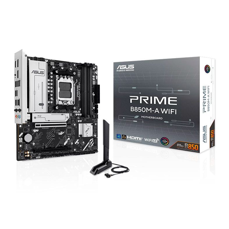Placa Mae Asus Prime B850M-A WIFI, DDR5, Socket AMD AM5, M-ATX, Chipset AMD B850, PRIME-B850M-A-WIFI