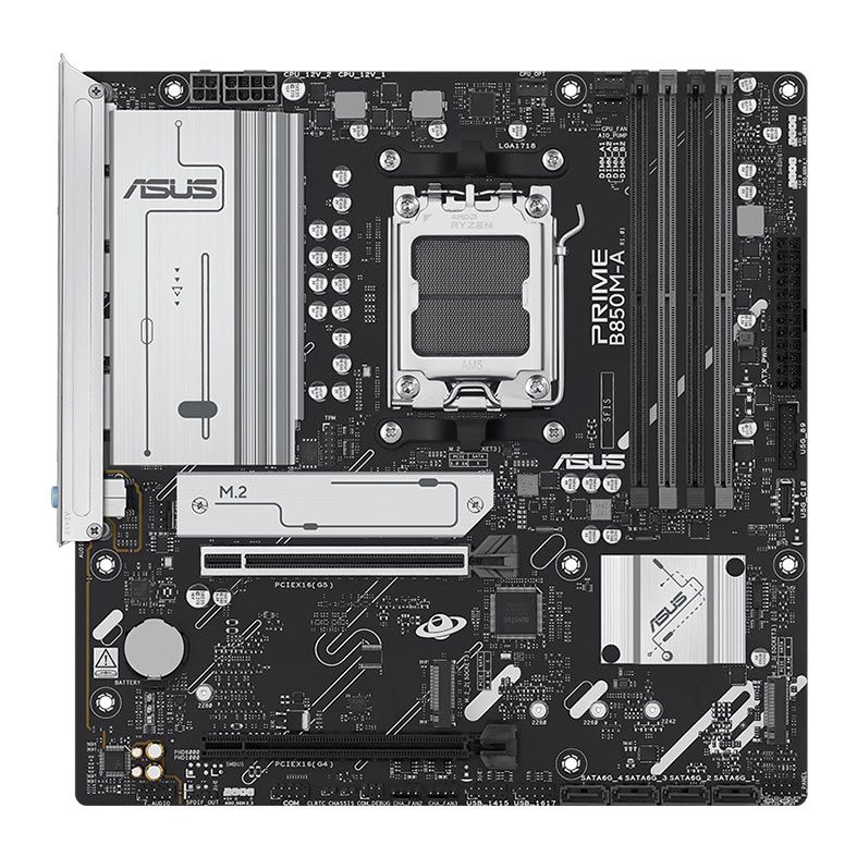 Placa Mae Asus Prime B850M-A, DDR5, Socket AMD AM5, M-ATX, Chipset AMD B850, PRIME-B850M-A