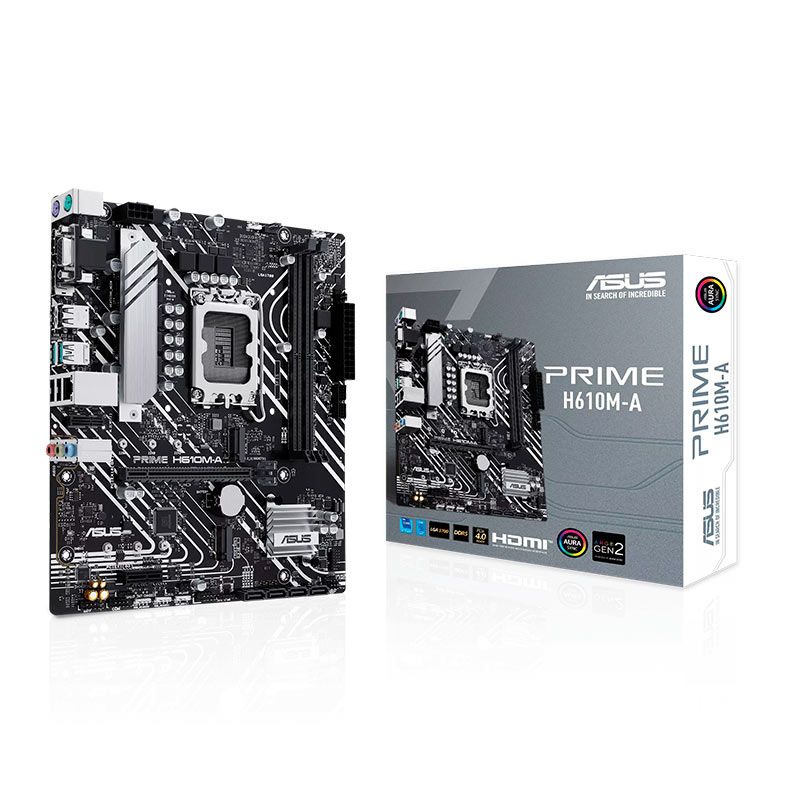 Placa Mae Asus Prime H610M-A, DDR5, Socket LGA 1700, M-ATX, Chipset Intel H610, PRIME-H610M-A