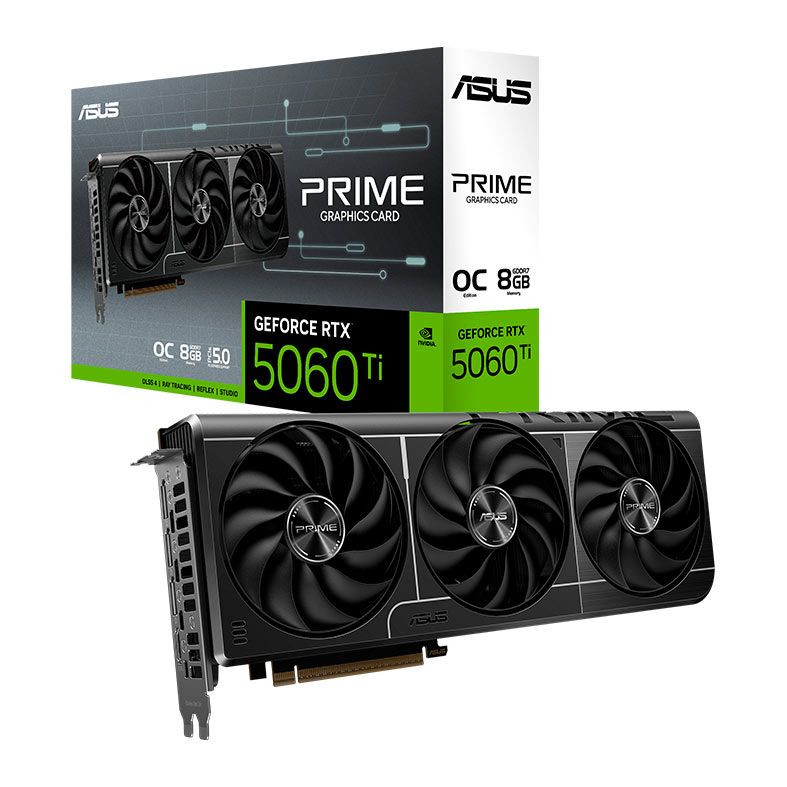 Placa de Video Asus GeForce RTX 5060 Ti Prime OC, 8GB, GDDR7, 128-bit, PRIME-RTX5060TI-O8G-NAC