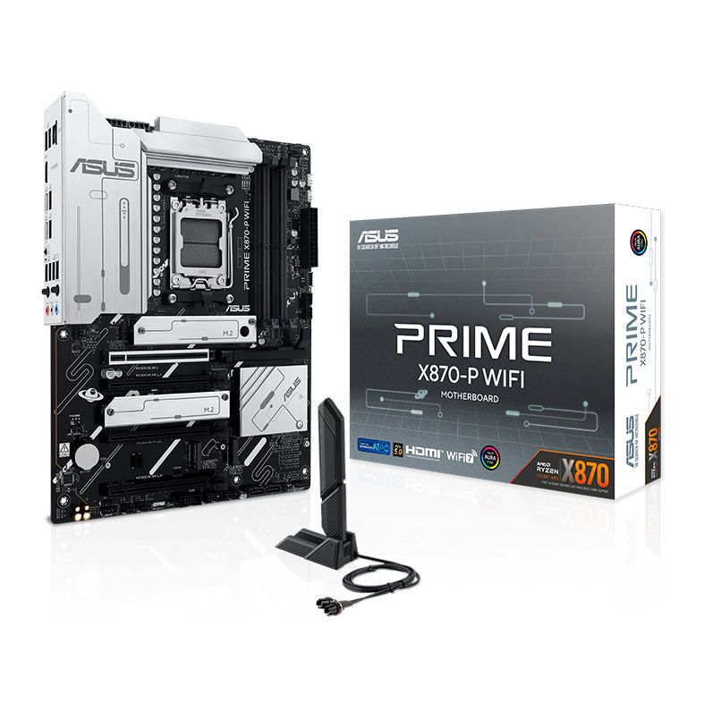 Placa Mae Asus Prime X870-P WIFI, DDR5, Socket AMD AM5, ATX, Chipset AMD X870, PRIME-X870-P-WIFI