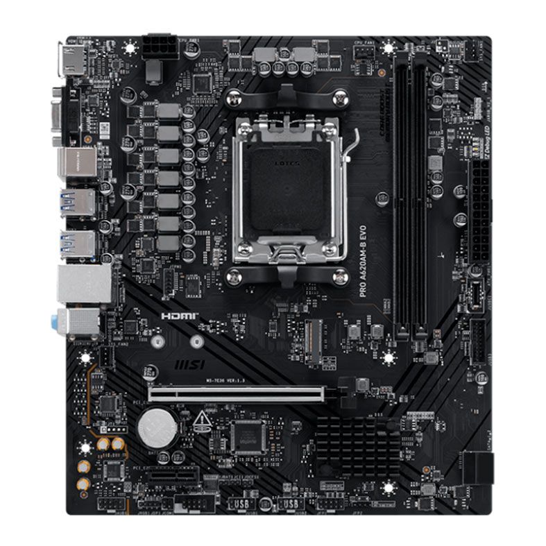 Placa Mae MSI Pro A620AM-B Evo, DDR5, Socket AMD AM5, M-ATX, Chipset AMD A620A, PRO-A620AM-B-EVO