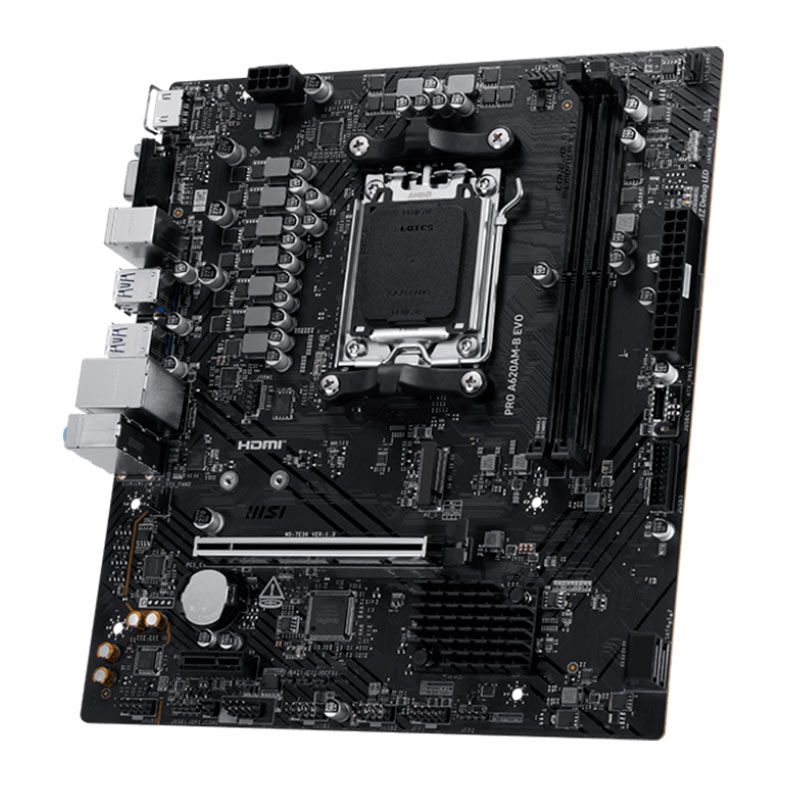 Placa Mae MSI Pro A620AM-B Evo, DDR5, Socket AMD AM5, M-ATX, Chipset AMD A620A, PRO-A620AM-B-EVO