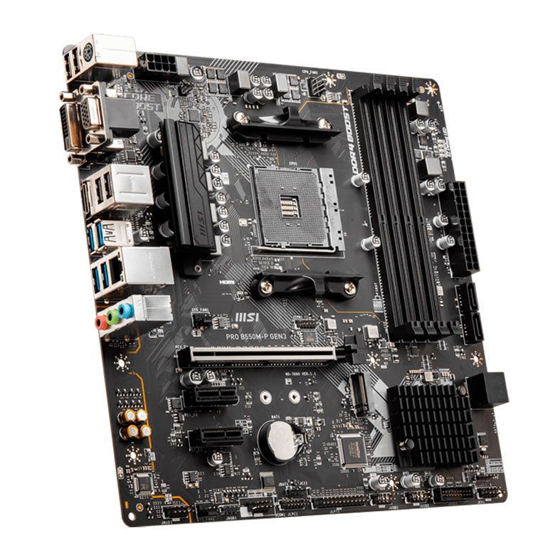 Placa Mae MSI PRO B550M-P GEN3, DDR4, Socket AM4, M-ATX, Chipset AMD B550, PRO-B550M-P-GEN3
