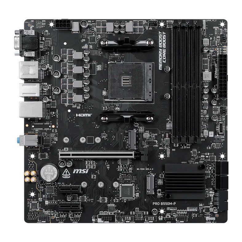 Placa Mae Msi Pro B550M-P, DDR4, Socket AMD AM4, M-ATX, Chipset AMD B550, PRO-B550M-P