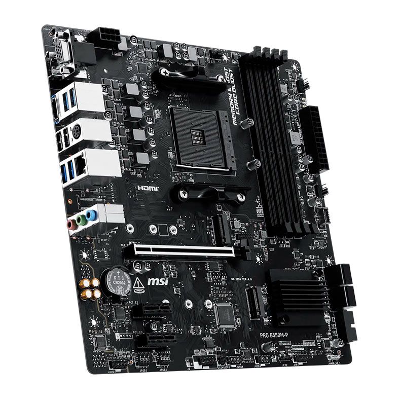 Placa Mae Msi Pro B550M-P, DDR4, Socket AMD AM4, M-ATX, Chipset AMD B550, PRO-B550M-P
